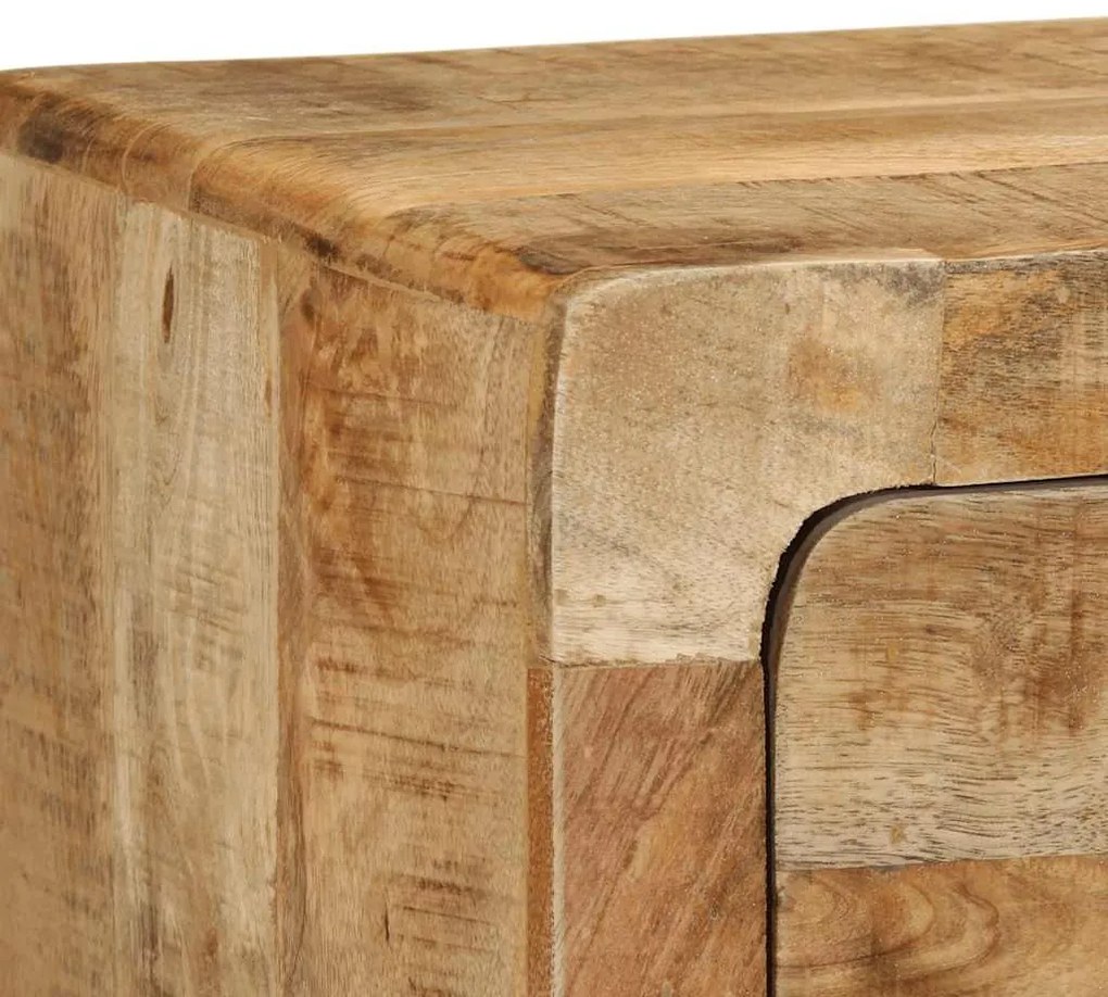 tömör nyers mangófa falra szerelhető TV-szekrény 100x32x25 cm