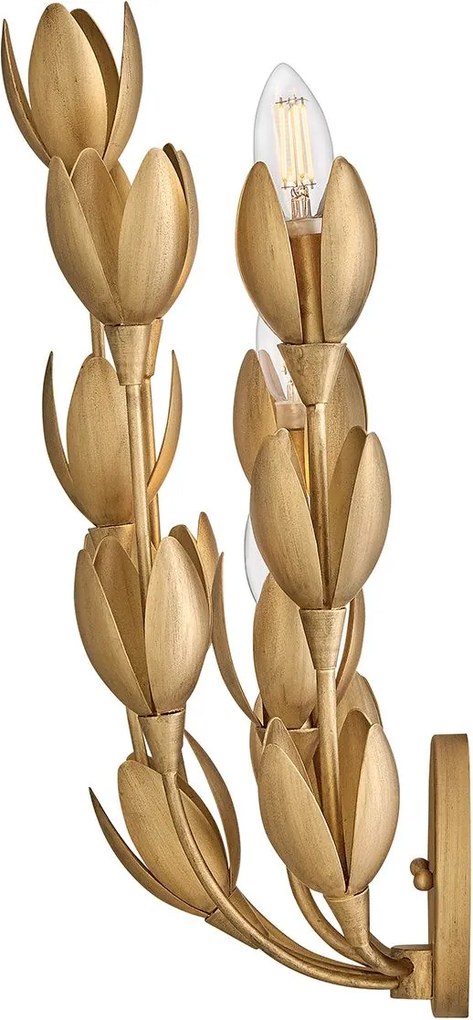 Quintiesse klasszikus fali lámpa flora arany elsqn-flora-3w-gd