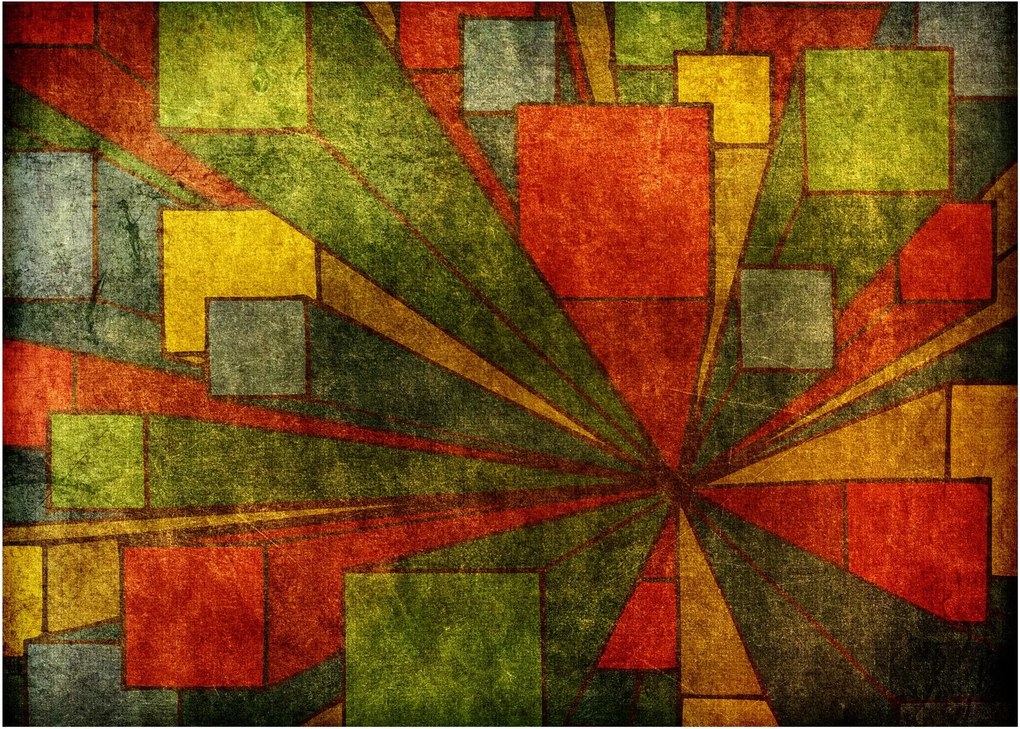 A geometriai absztrakció képe (üvegen) (70x50 cm)