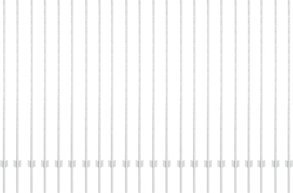 vidaXL Kerítésoszlop 22 pcs Ezüst 200 cm Acél