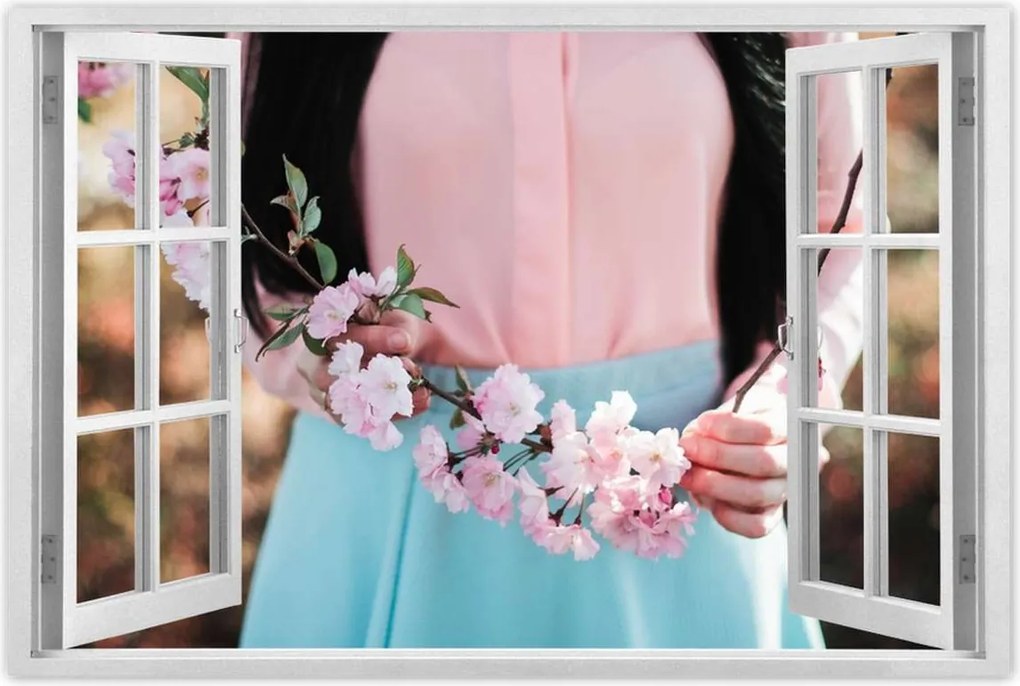 Poszterek 90x60 Virágzó cseresznye Japán