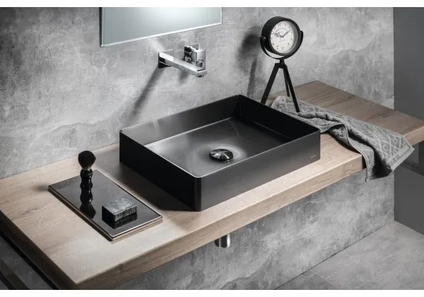 Sapho - AURUM ráültethető mosdó 50x35 cm antracit