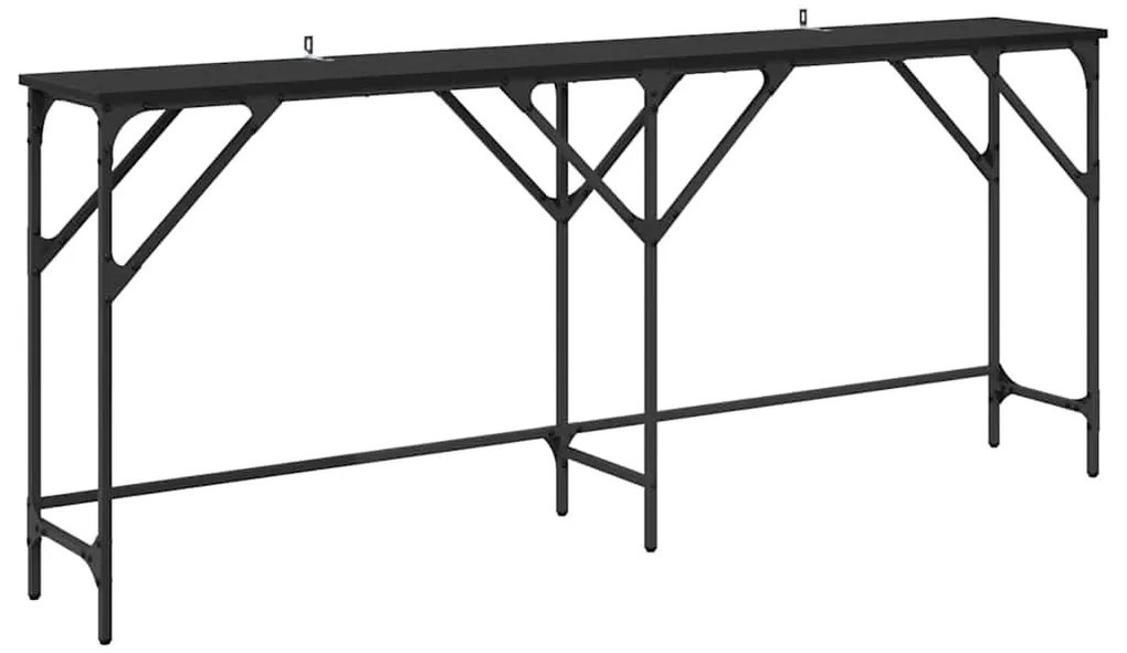 Konzolasztal Musta tammi 180 x 29 x 75 cm Faanyag