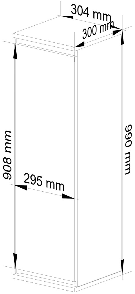 Függesztett szekrény Wren (szonoma tölgy + fehér). 1069086