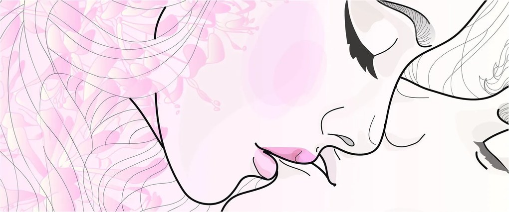 Kép - csók (120x50 cm)