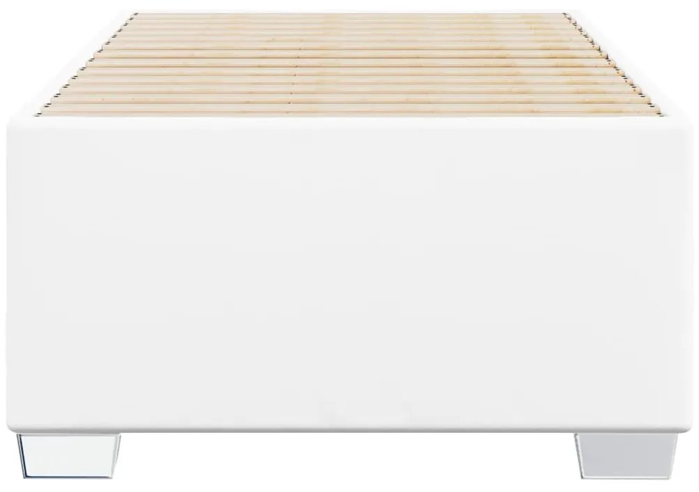 fehér műbőr ágykeret 80 x 200 cm