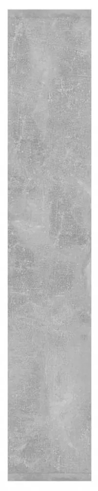 betonszürke szerelt fa fali polc 36 x 16 x 90 cm