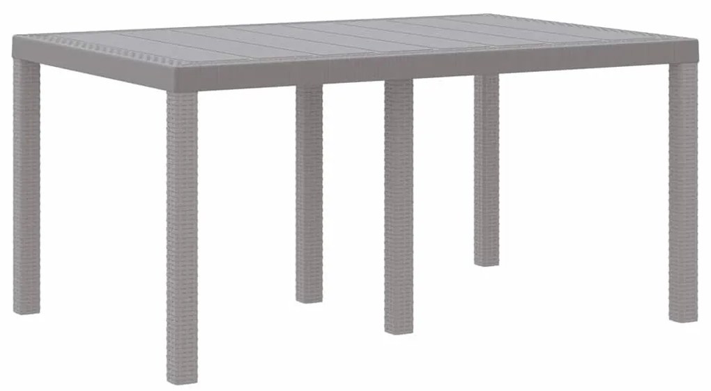 Kert étkező szett 7 pcs Világosszürke Polt rattan