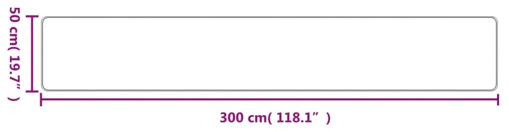 antracitszürke szizálhatású futószőnyeg 50 x 300 cm