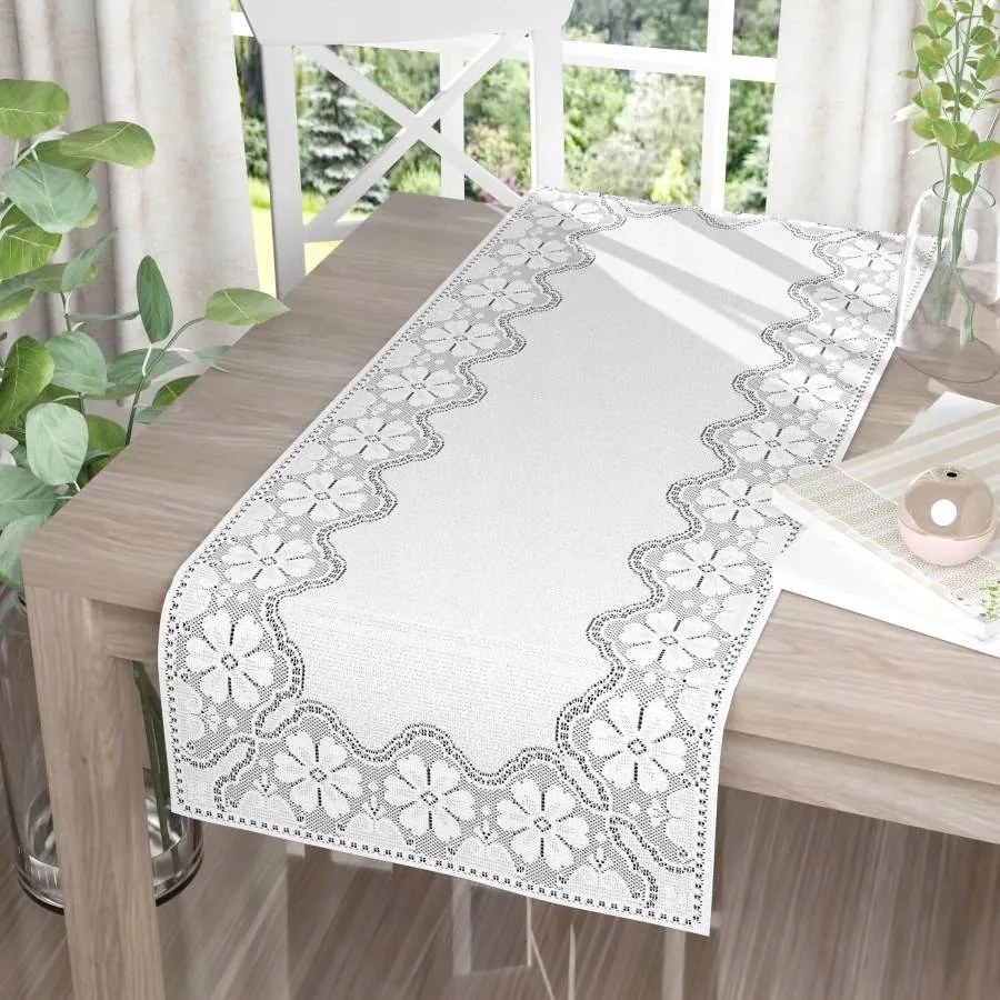 Mg Futófelület Jacquard Fehér Basia 85x40 Akciós Ár