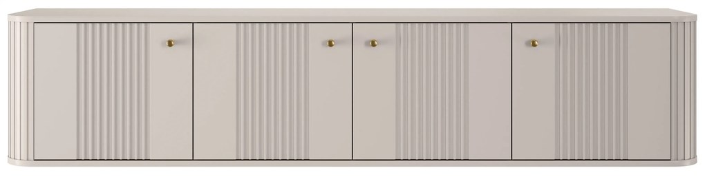 Vesper 4D függő TV-szekrény 187 cm - kasmír / arany fogantyúk