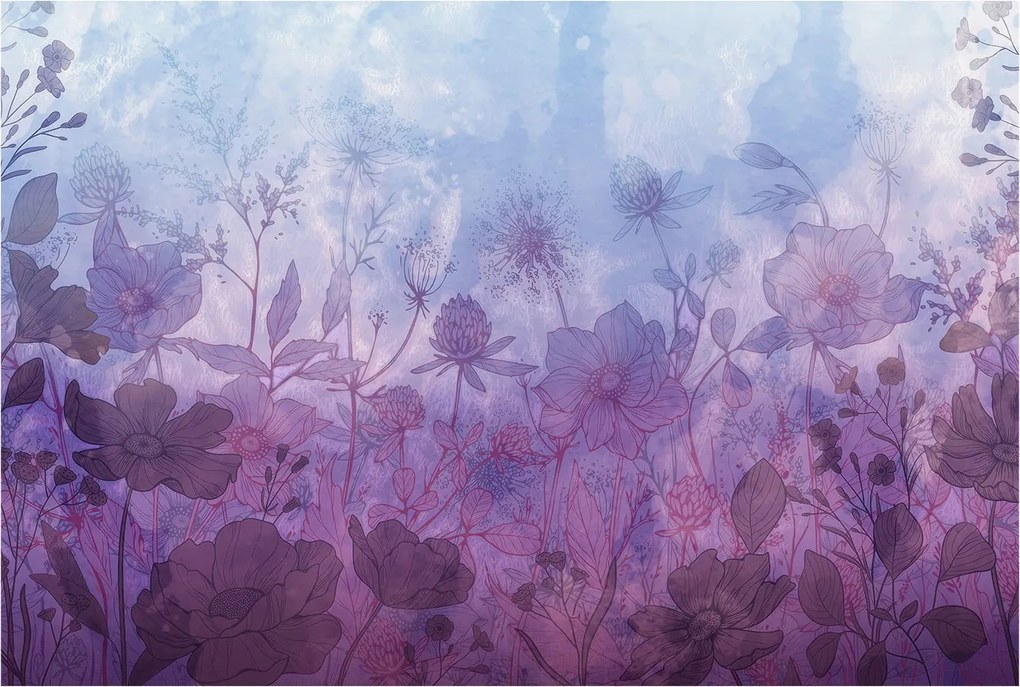 Flizelin fotótapéta Flizelin Design Pasztell virágok 104x70