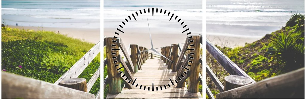 Kép - Bejárat a strandra (órával) (90x30 cm)