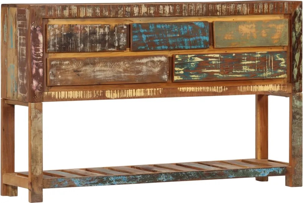 vidaXL tömör újrahasznosított fa tálalószekrény 120 x 30 x 75 cm