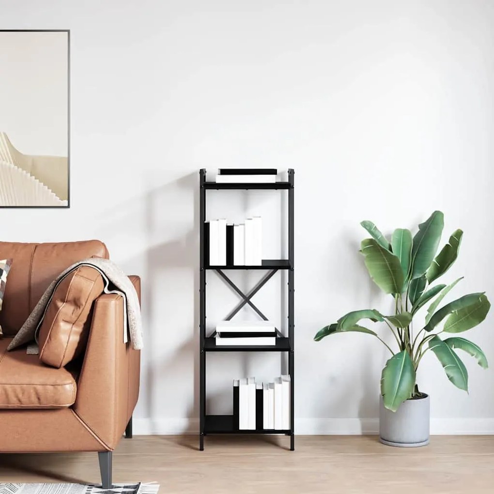 Könyvszekrény Musta tammi 40 x 30 x 118 cm Faanyag