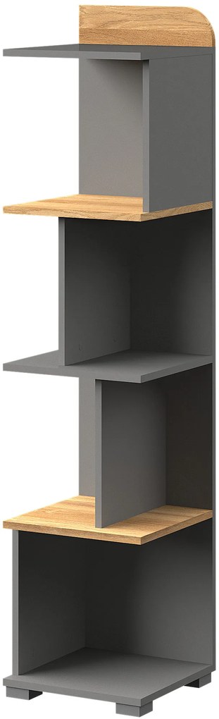 Regál typ CA5 Caryl (világos grafit + fényes fehér + nash tölgy). 1040645