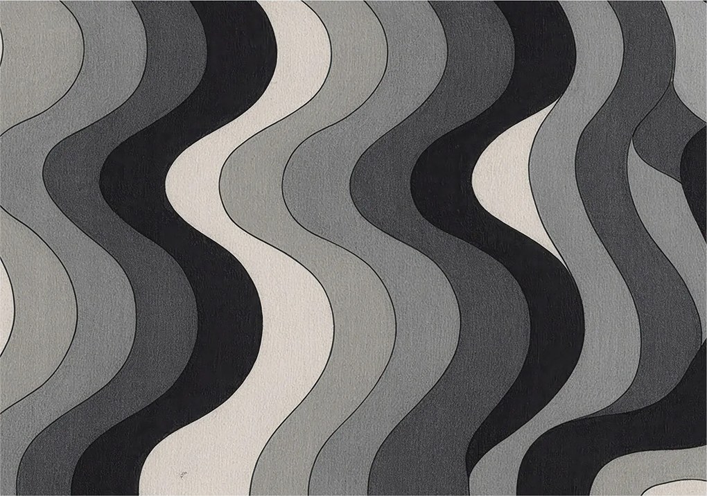 Dekoratív Fotótapéta Hálószobába Szürke hullámok 312x219 Ragasztó