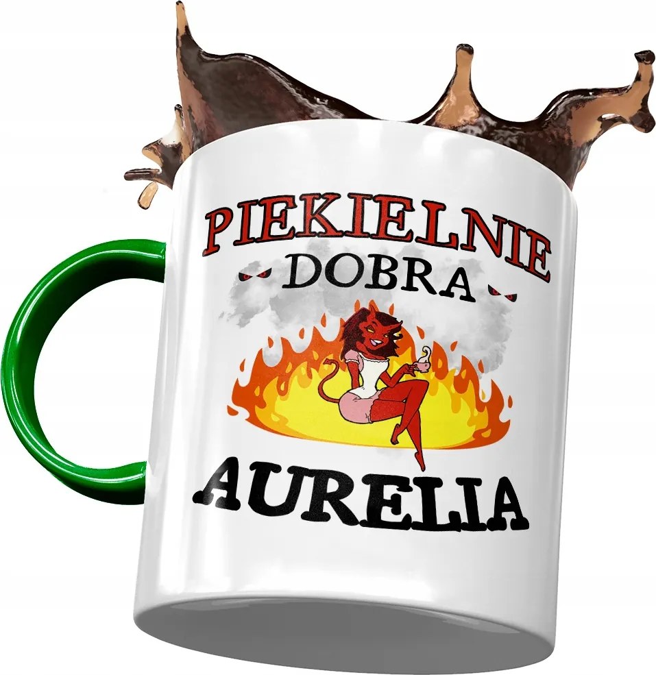 Zöld Bögre Aurelia Barátnőknek Ajándék Nyomtatott Fotóval