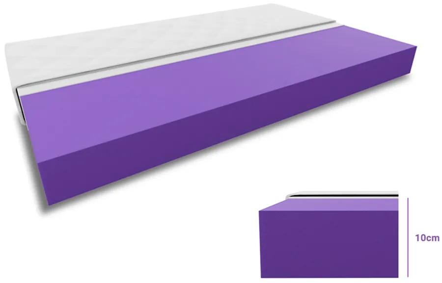 Hab matrac DELUXE 80 x 200 cm Matracvédő: Matracvédővel