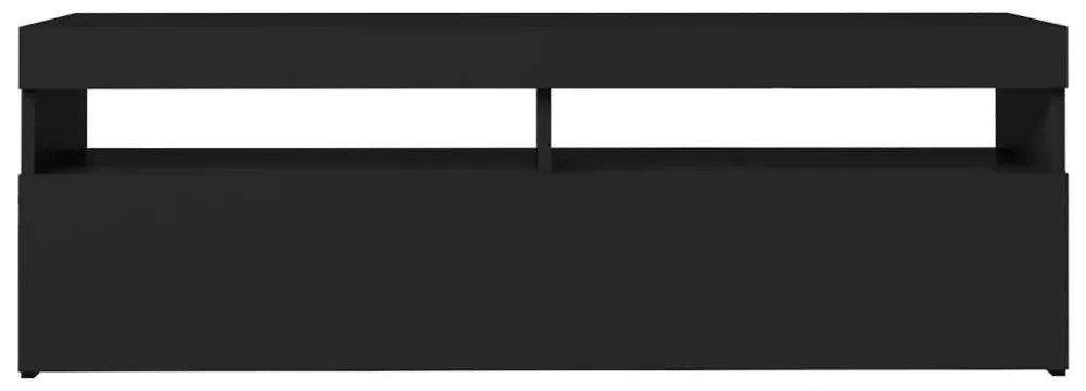 fekete TV-szekrény LED-lámpákkal 120 x 35 x 40 cm