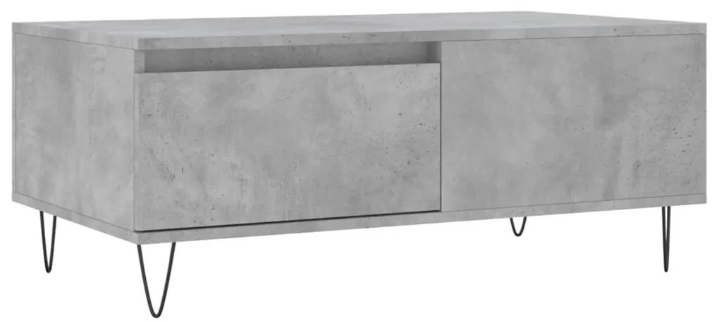 Betonszürke szerelt fa dohányzóasztal 90x50x36,5 cm