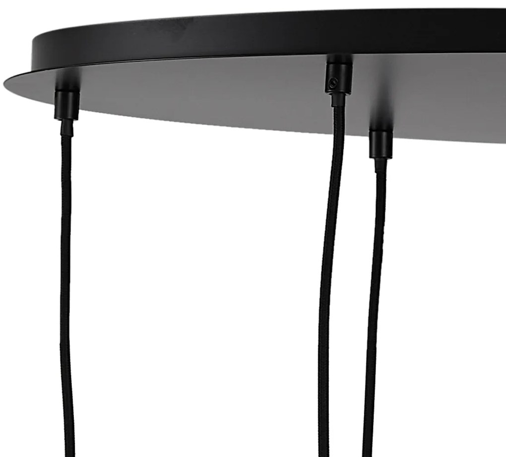 Modern függőlámpa fekete füstüveggel, 9 égős - Jia