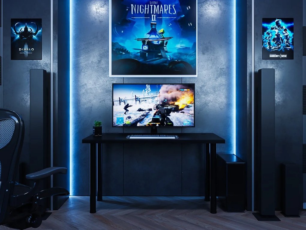 Gamer PC asztal Gamer X (fekete) (világítás nélkül). 1054986