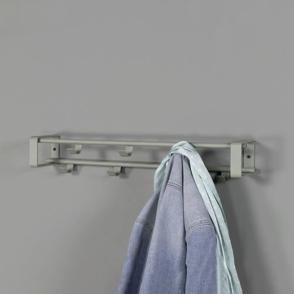 Szürkészöld fém fali fogas 60 cm Rex – Spinder Design