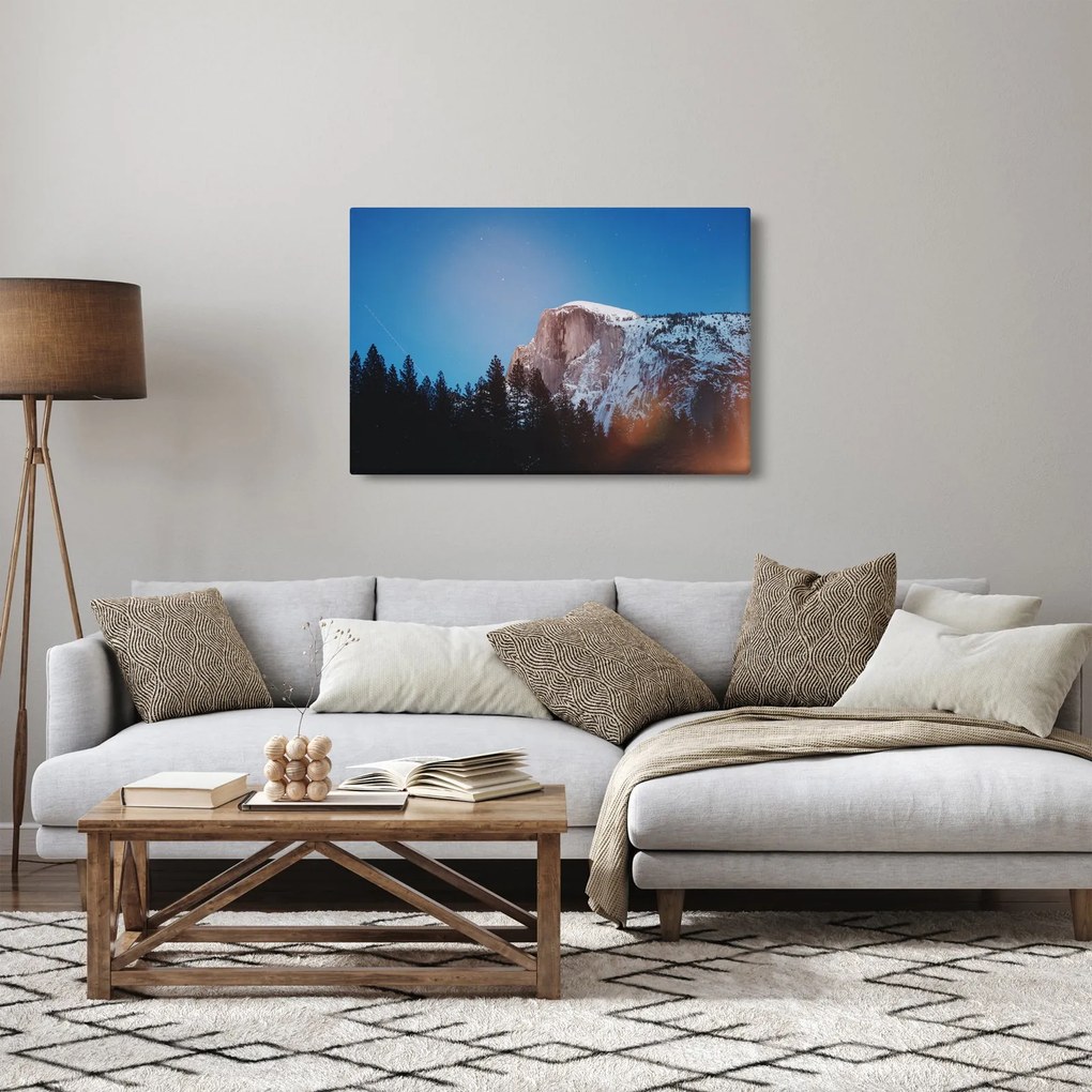 Kép - Éjszakai hegycsúcs (90x60 cm)