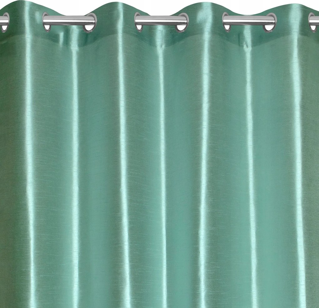 Satine Dekorációs függöny átvezetőkkel 140 x 260 cm zöld