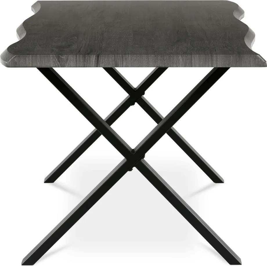 Étkezőasztal 180x90 cm MDF szürke tölgy