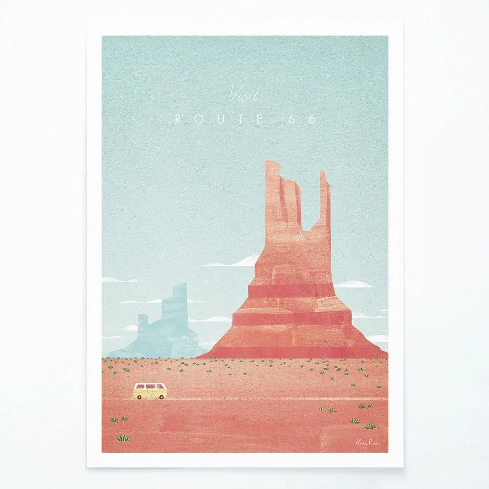 Route 66 poszter, A3 - Travelposter