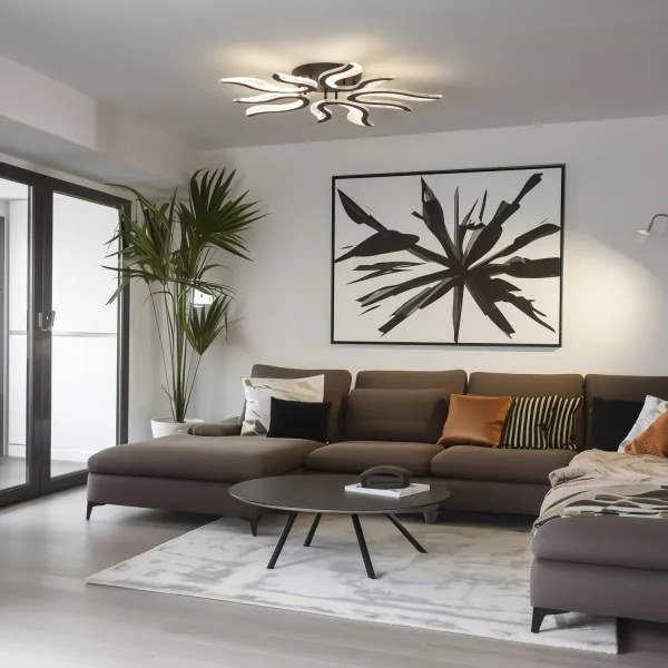 Brilagi - LED Dimmelhető felületre szerelhető csillár TWIST LED/65W/230V 3000-6500K fekete + távirányító