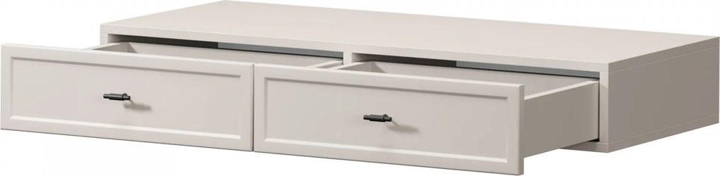 Lorini fali fiókos konzolasztal 100 cm - kasmír / fekete T-bar fogantyúk