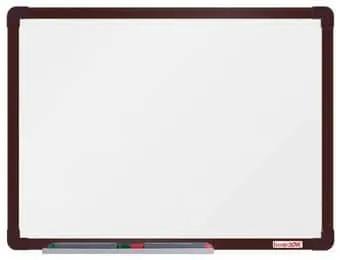 BoardOK fehér mágneses tábla, 60 x 45 cm, barna