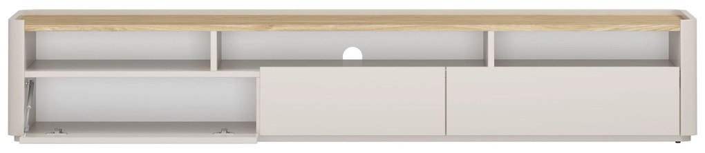 Elivo TV-szekrény 200 cm két fiókkal - kasmír / olajozott tölgy