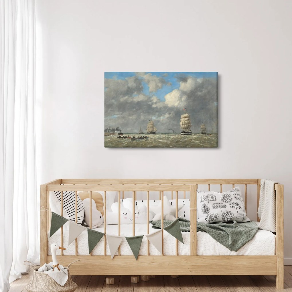 Kép - Eugène Boudin, Le Havre, reprodukciók (90x60 cm)