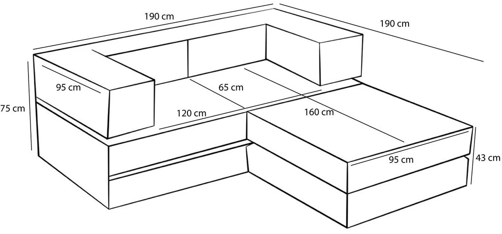 Sarokkanapé Comfort Mini - Narancssárga