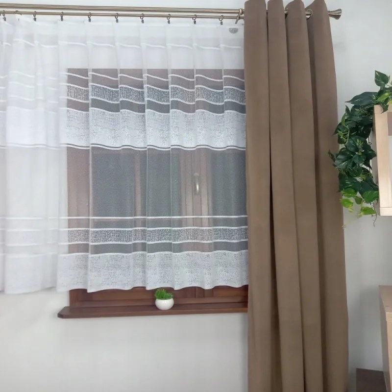 Jacquard készfüggöny Bista H999 350x160 cm fehér