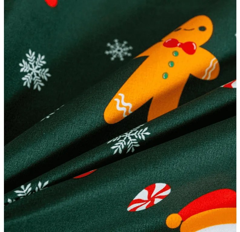 SNOWMAN AND GINGERBREAD lepedő és párnahuzat Méret: 50 x 70 cm | 140 x 240 cm