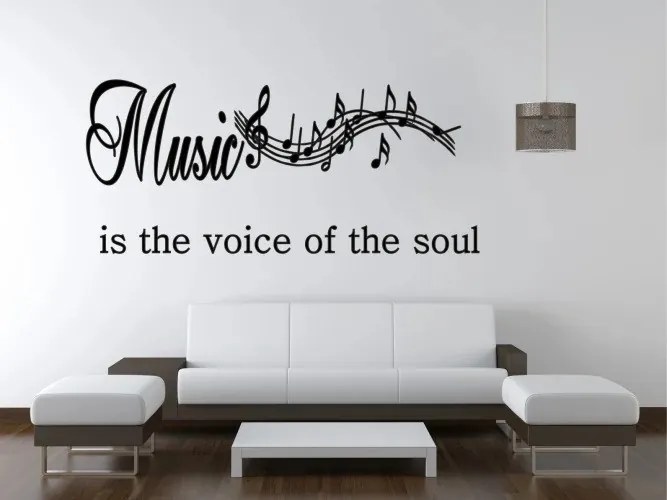 Dekoratív falmatrica MUSIC IS THE VOICE OF THE SOUL 100 x 200 cm