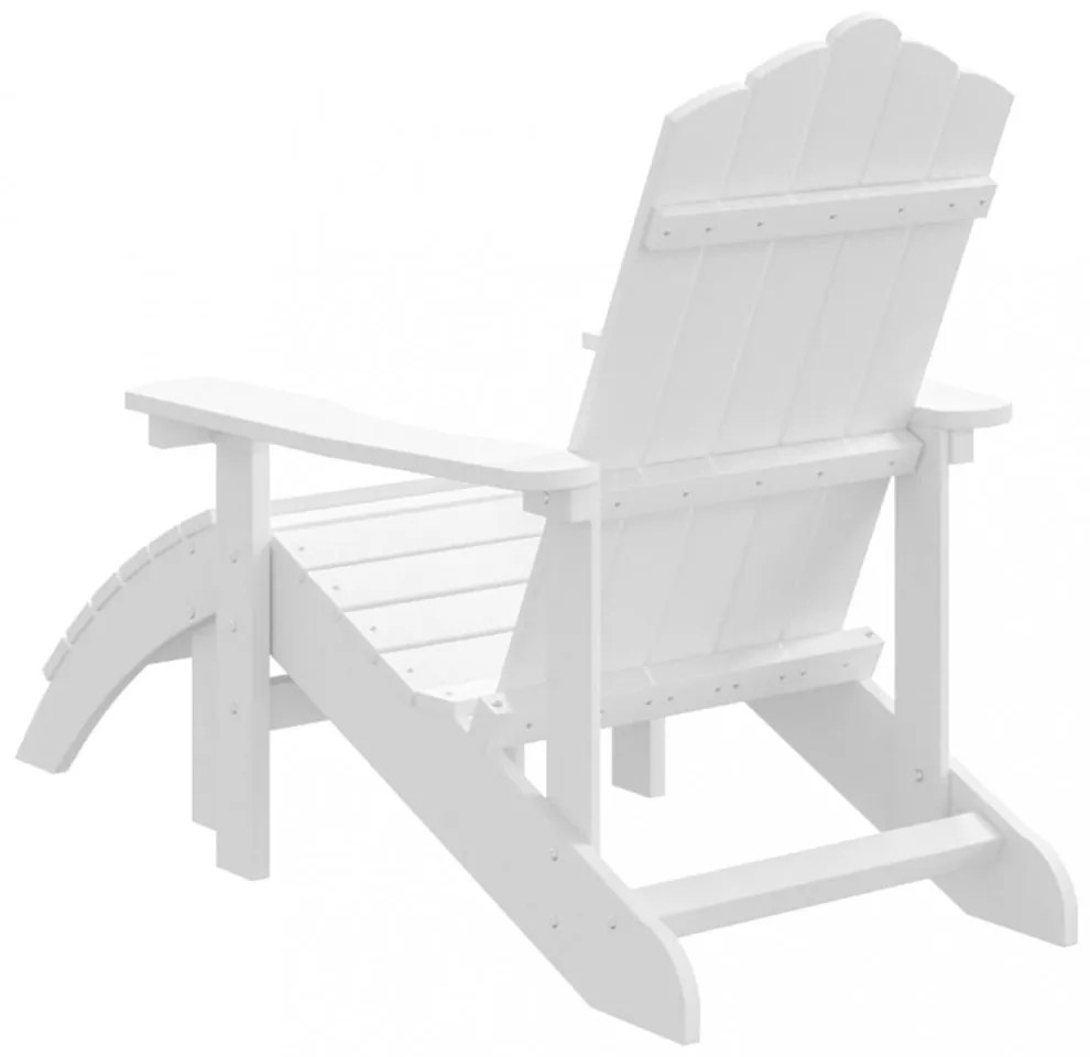 fehér HDPE kerti adirondack szék lábtartóval