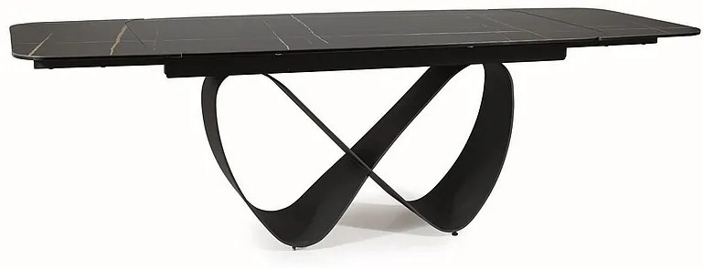 Infinity bővíthető étkezőasztal kerámia fekete 160-240 cm