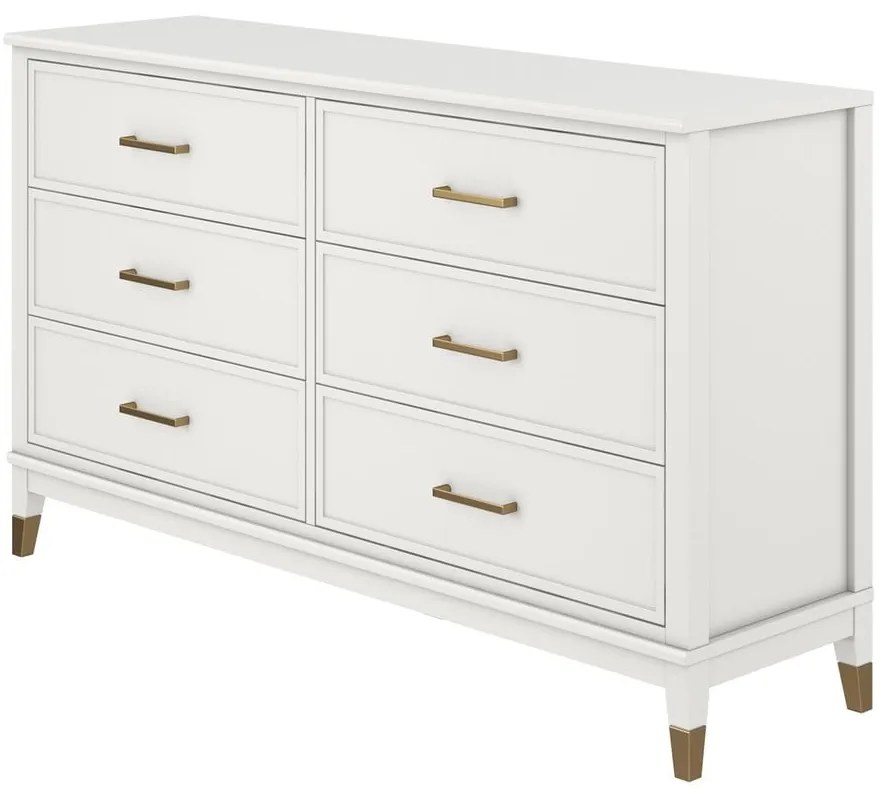 Westerleigh fehér komód, 144 x 85 cm - CosmoLiving by Cosmopolitan