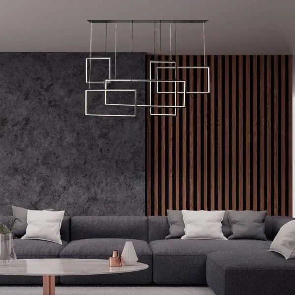 LED Dimmelhető csillár zsinóron LED/45W/230V 3000K fekete