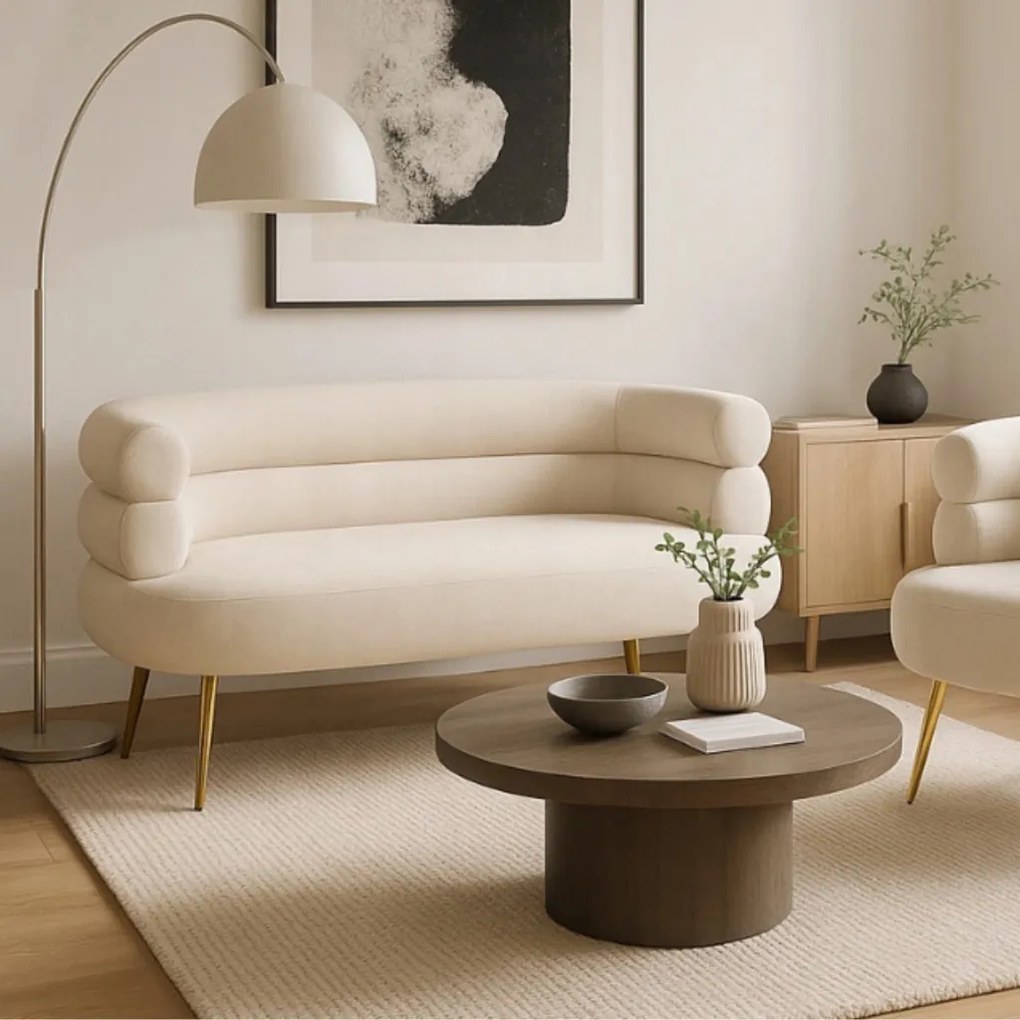 NANTES kanapé, krémszínű