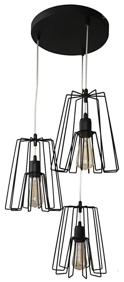 Csillár zsinóron ROLLER 3xE27/15W/230V