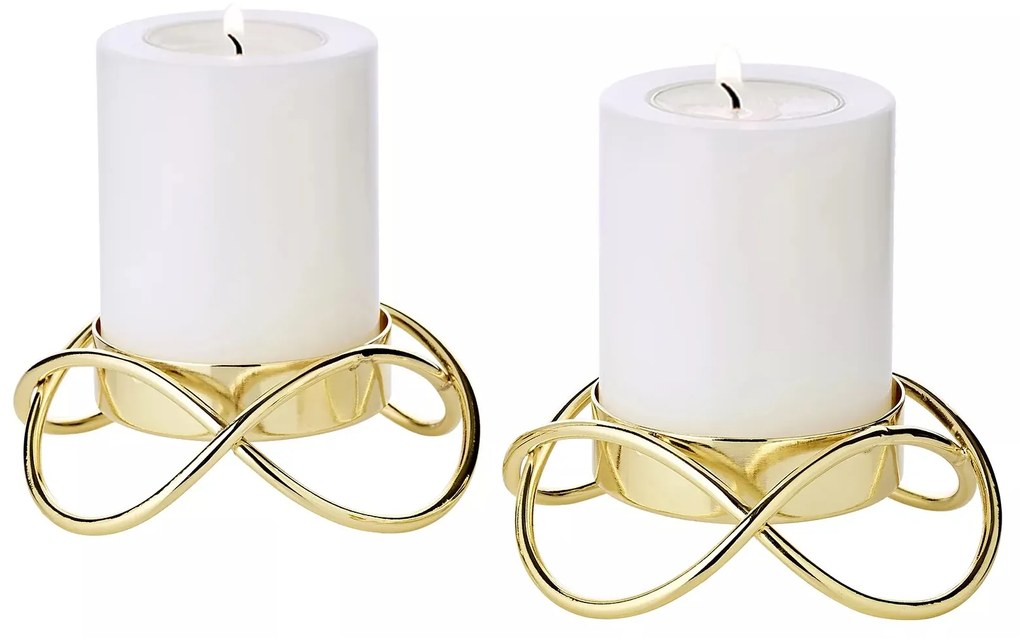 "Bastia" arany gyertyatartó, 2 db-os szett - EDZARD