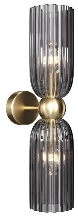 Maytoni MOD302WL-02GR - Fali lámpa ANTIC 2xE14/40W/230V arany/szürke