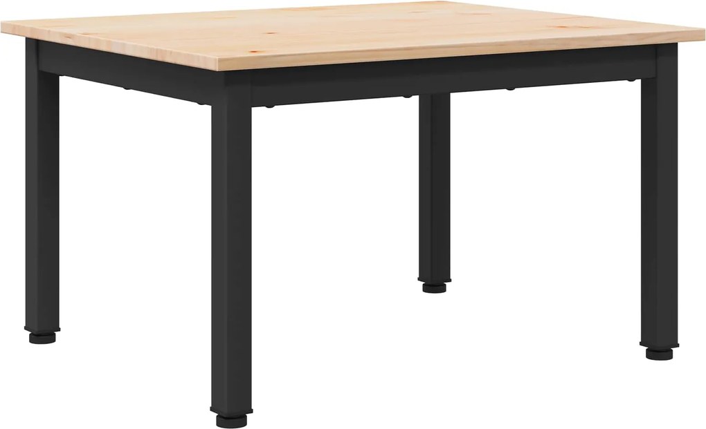 vidaXL Dohányzóasztal Természetes 60 x 50 x 36 cm Tömör fenyőfa